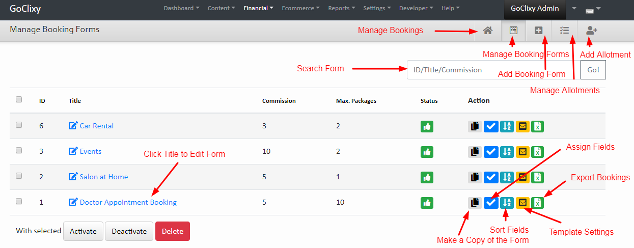 Booking Form