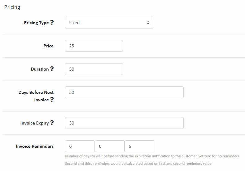 Package Pricing